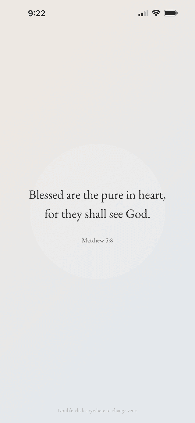 Still Bible Meditation Screen